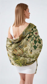 GARDEN HARMONY SILK LONG LADIES SCARF