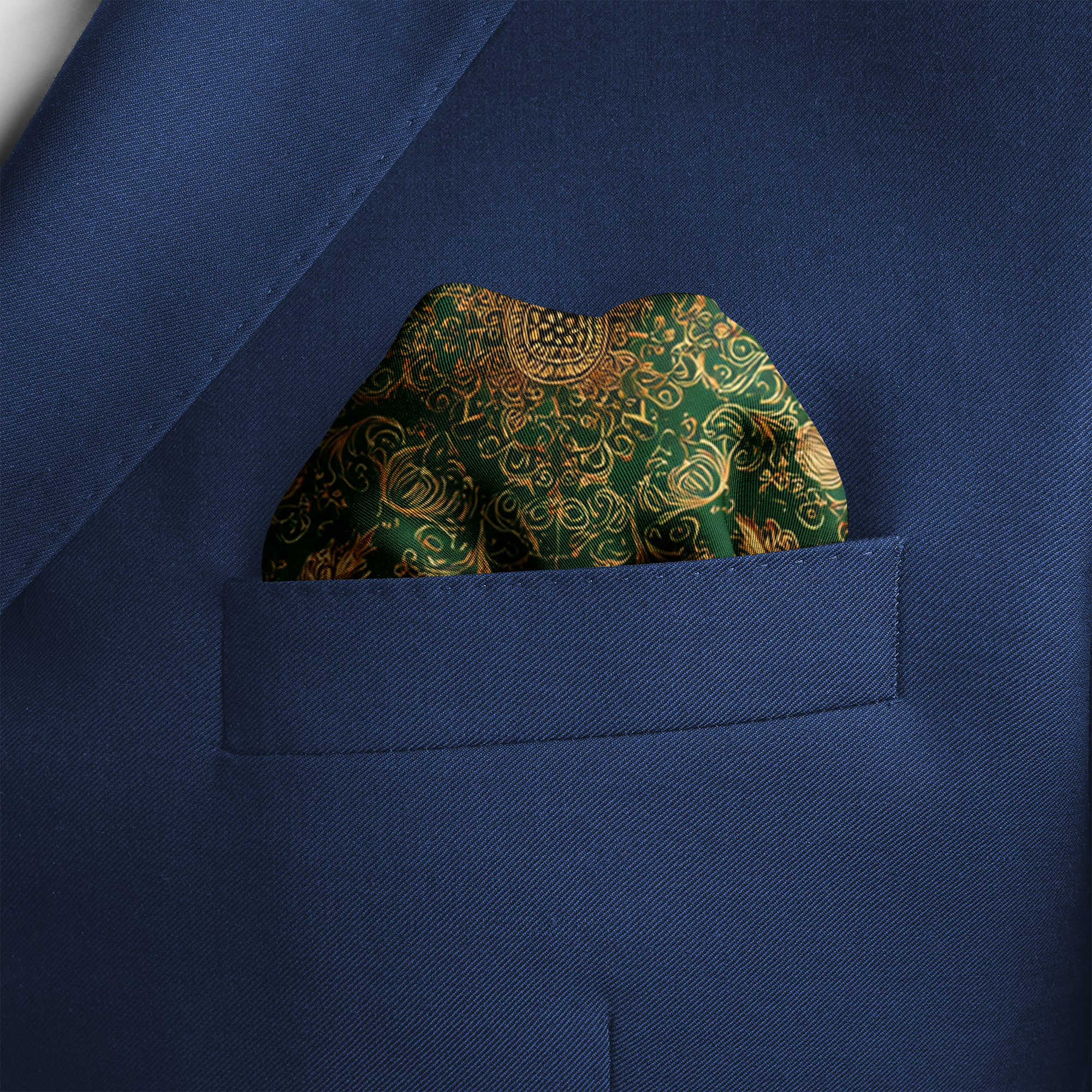 VERIDIAN SILK POCKET SQUARE VERIDIAN SILK POCKET SQUARE