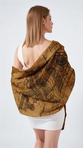 ARCANE COSMOGRAPHY SILK LONG LADIES SCARF