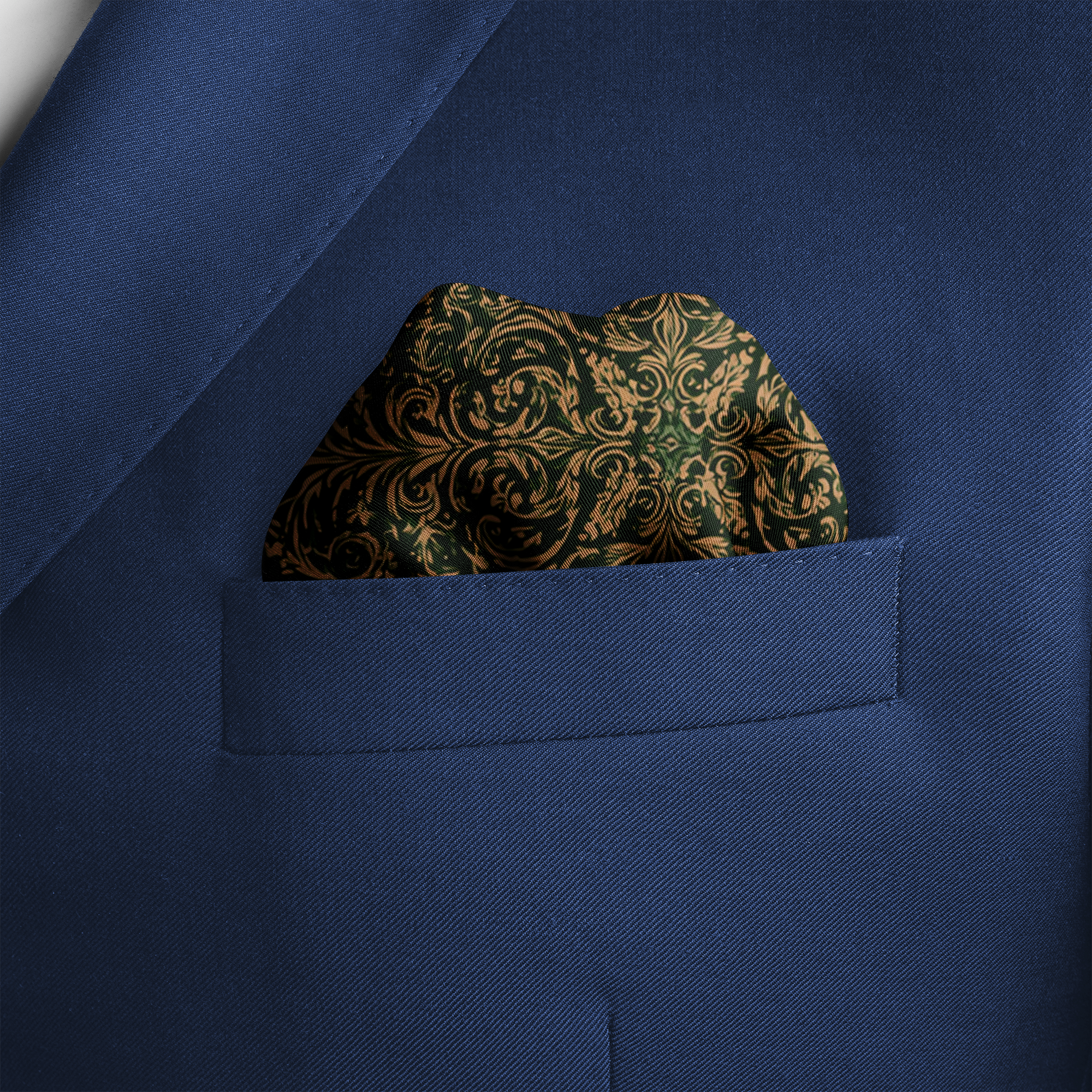 EMERALDINE SILK POCKET SQUARE EMERALDINE SILK POCKET SQUARE
