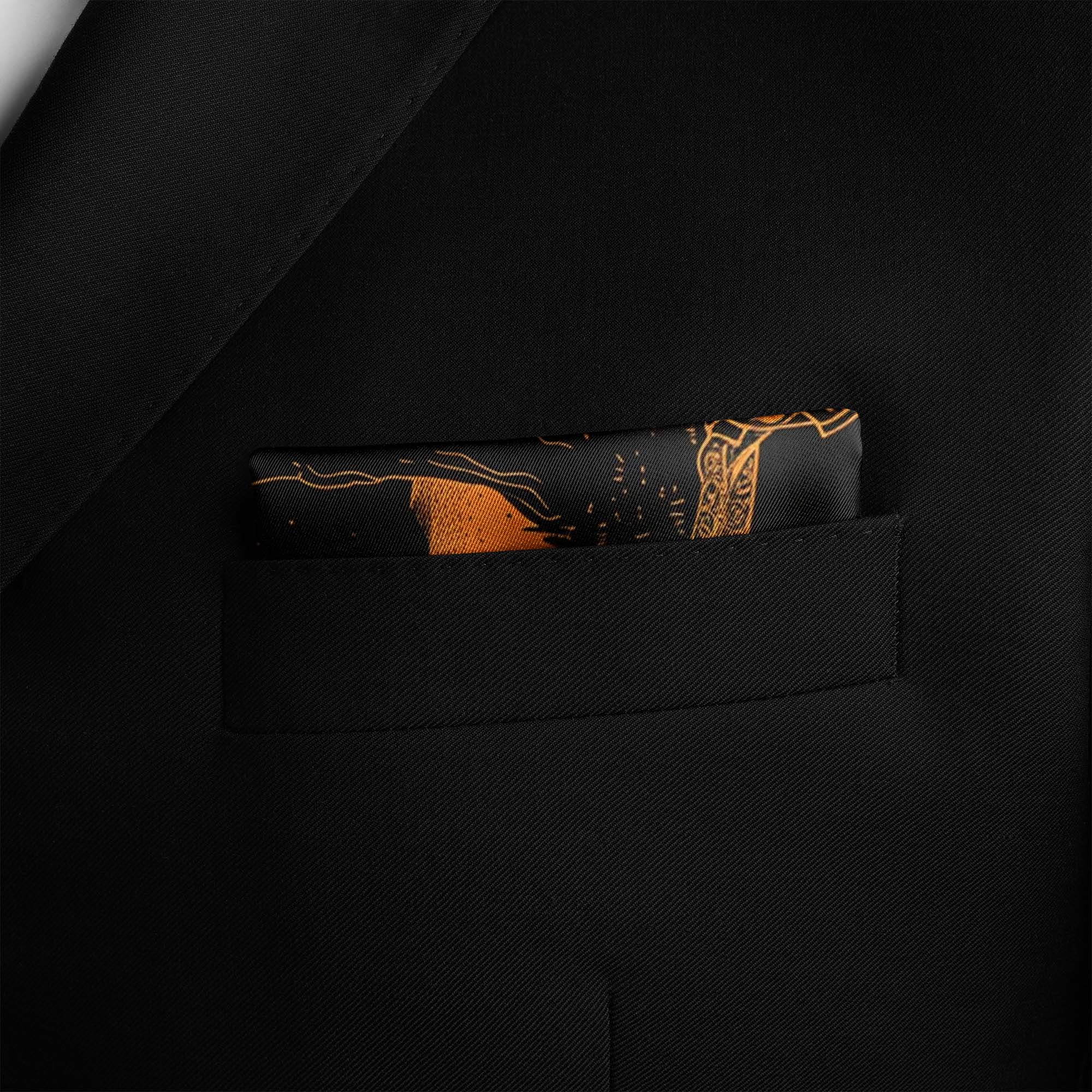 MANA TREE MEDIA SILK POCKET SQUARE MANA TREE MEDIA SILK POCKET SQUARE