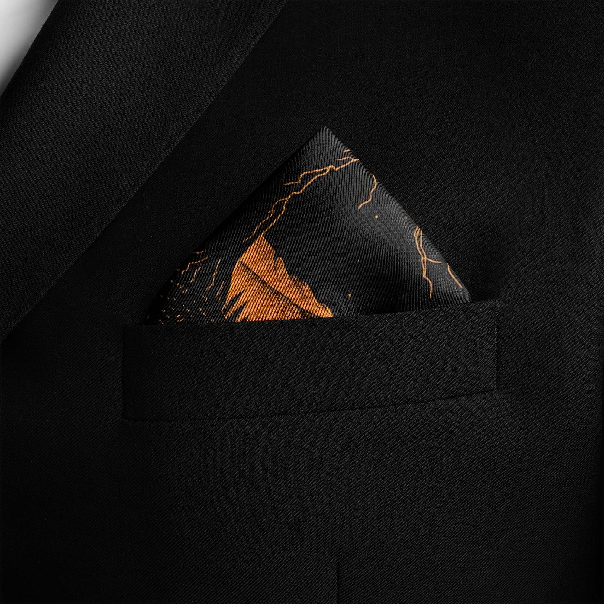 MANA TREE MEDIA SILK POCKET SQUARE MANA TREE MEDIA SILK POCKET SQUARE
