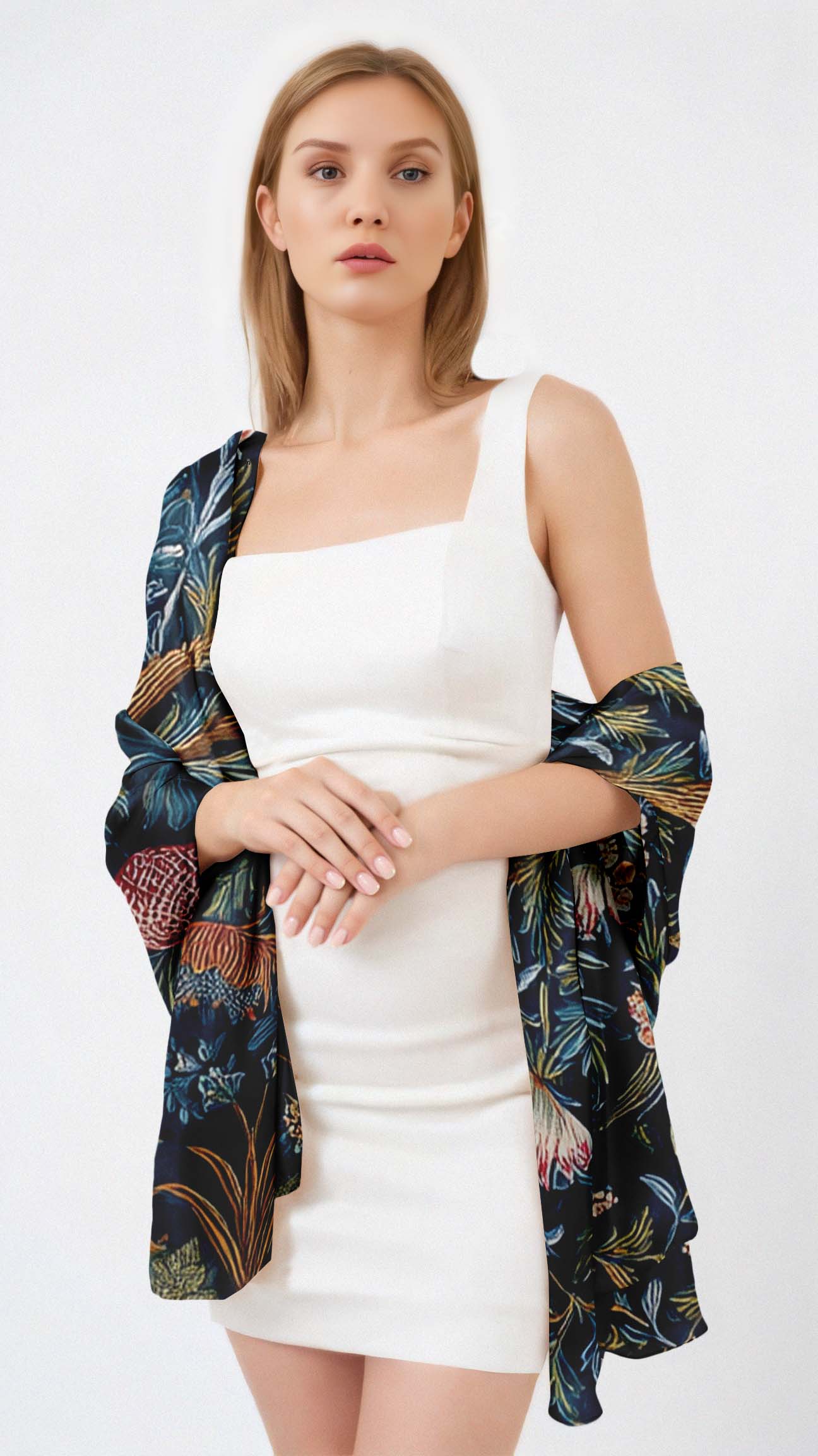 MELSETTER SILK LONG LADIES SCARF MELSETTER SILK LONG LADIES SCARF