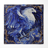 BLUE EYE EAGLE SILK POCKET SQUARE