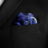 BLUE EYE EAGLE SILK POCKET SQUARE
