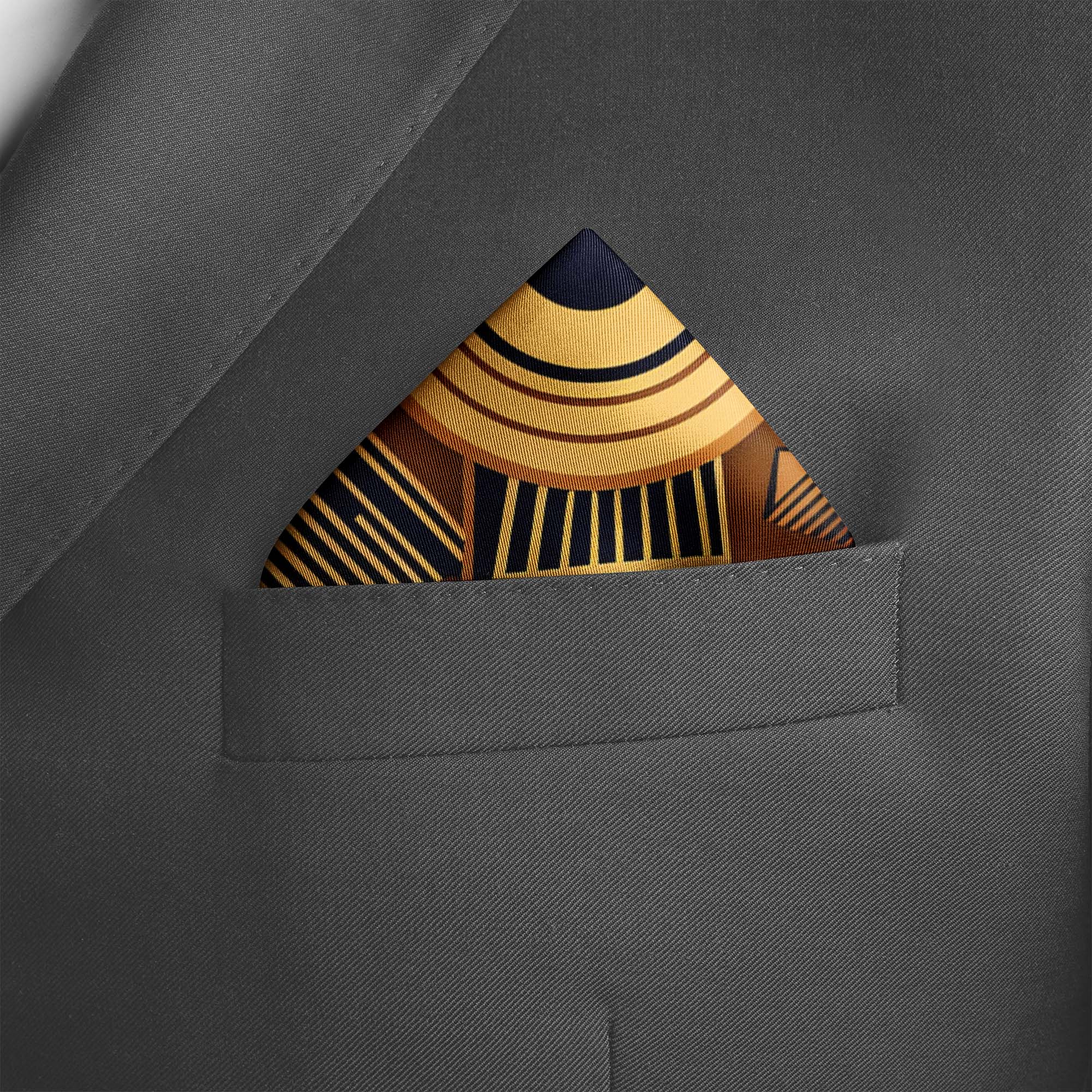 LUXURY AFROFUTURISM  SILK POCKET SQUARE LUXURY AFROFUTURISM  SILK POCKET SQUARE