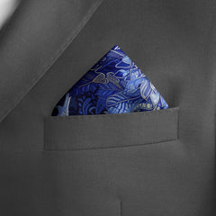 BLUE EYE EAGLE SILK POCKET SQUARE