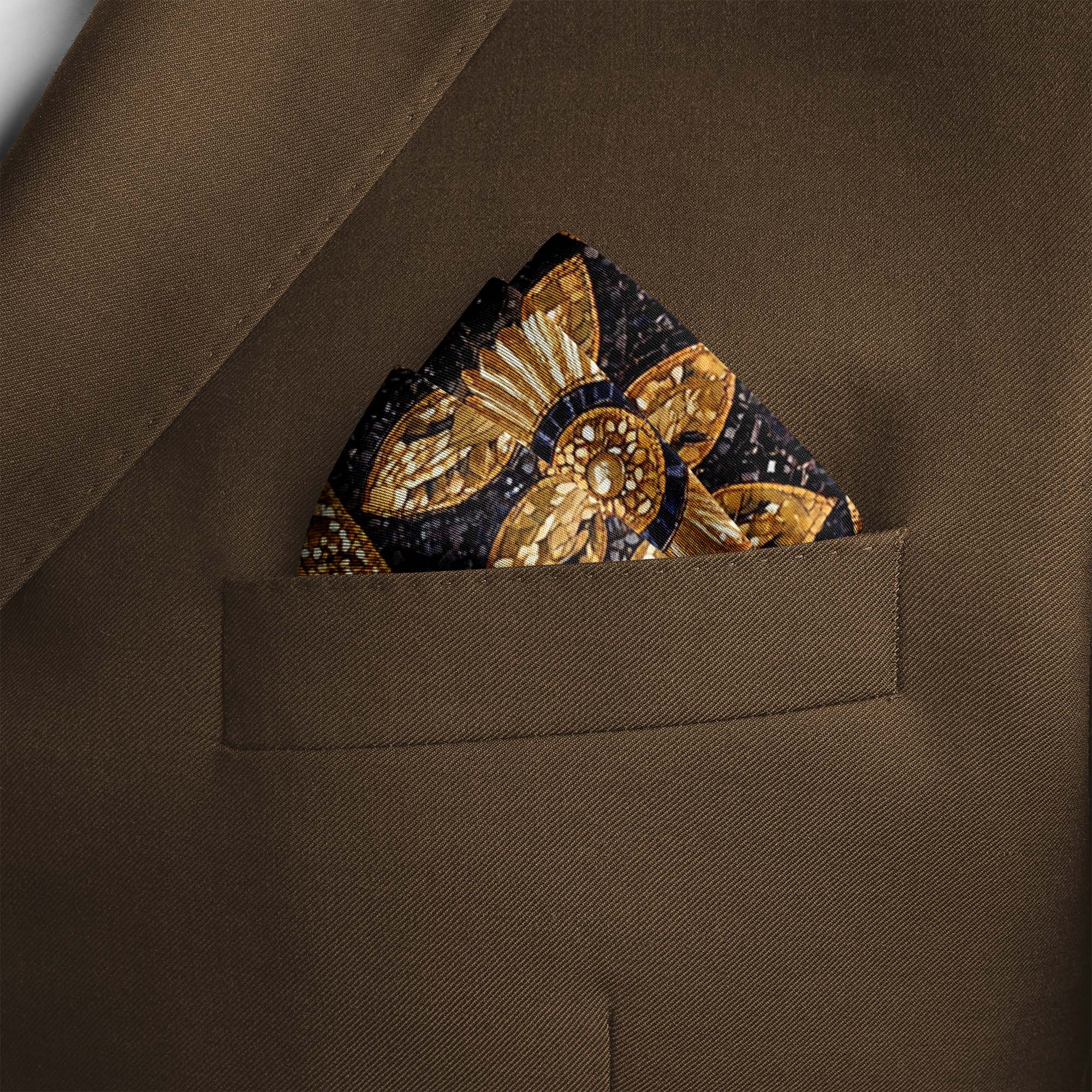 JAVANESE SILK POCKET SQUARE JAVANESE SILK POCKET SQUARE