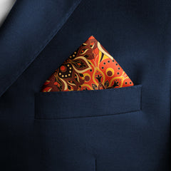 BATIK FLOWER SILK POCKET SQUARE