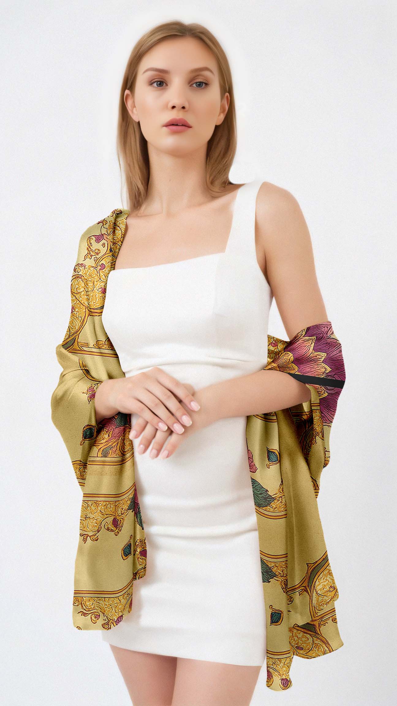ZEENAT SILK LONG LADIES SCARF ZEENAT SILK LONG LADIES SCARF