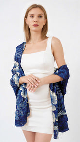 ALEXANDER CHINOISERIES SILK LONG LADIES SCARF