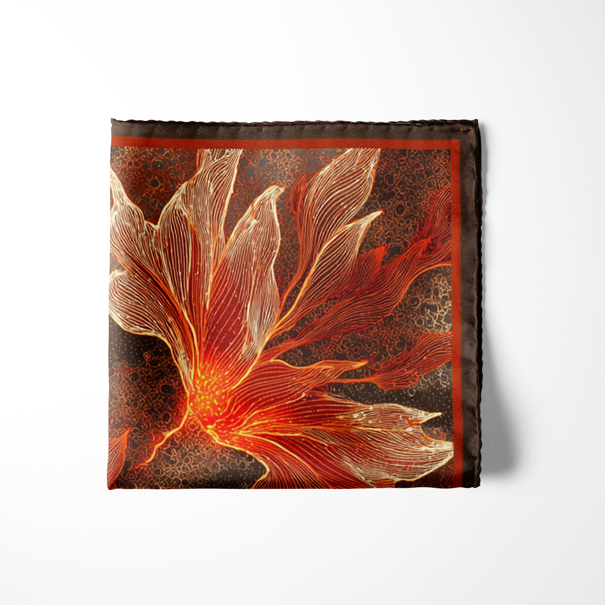 INFERNO SILK POCKET SQUARE INFERNO SILK POCKET SQUARE