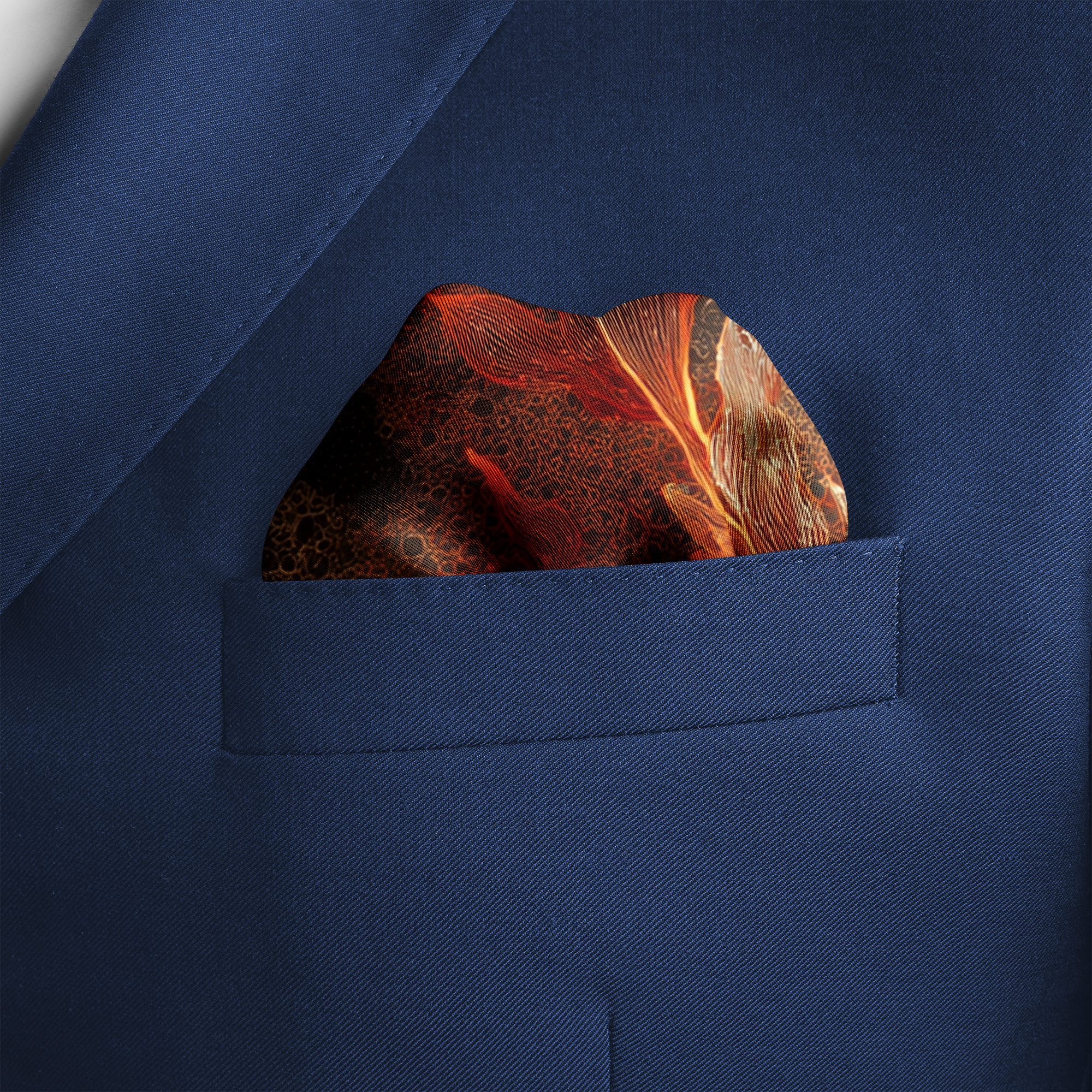 INFERNO SILK POCKET SQUARE INFERNO SILK POCKET SQUARE