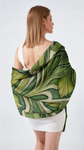 BOTANICAL EMBRACE SILK LONG LADIES SCARF