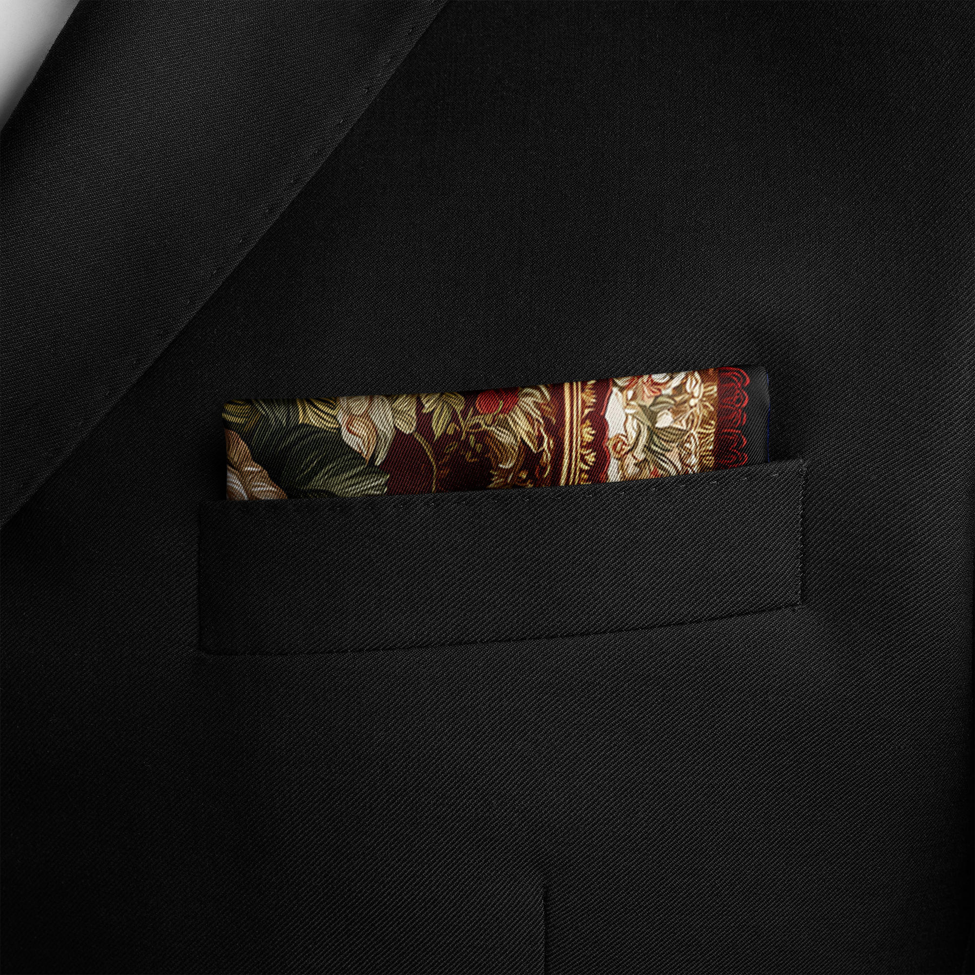 ROSARIUM SILK POCKET SQUARE ROSARIUM SILK POCKET SQUARE