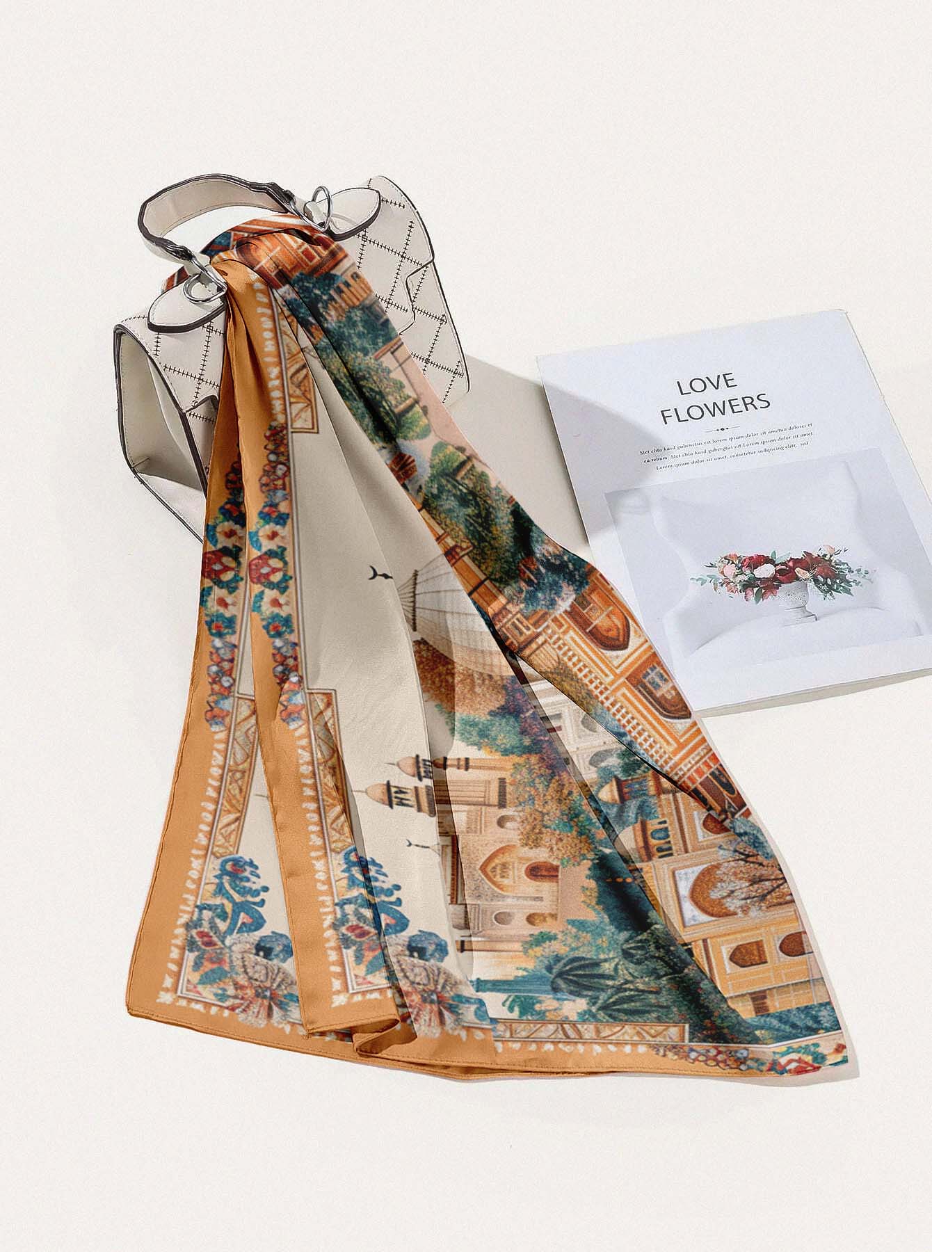 MUGHALIN SILK HEAD SCARF MUGHALIN SILK HEAD SCARF
