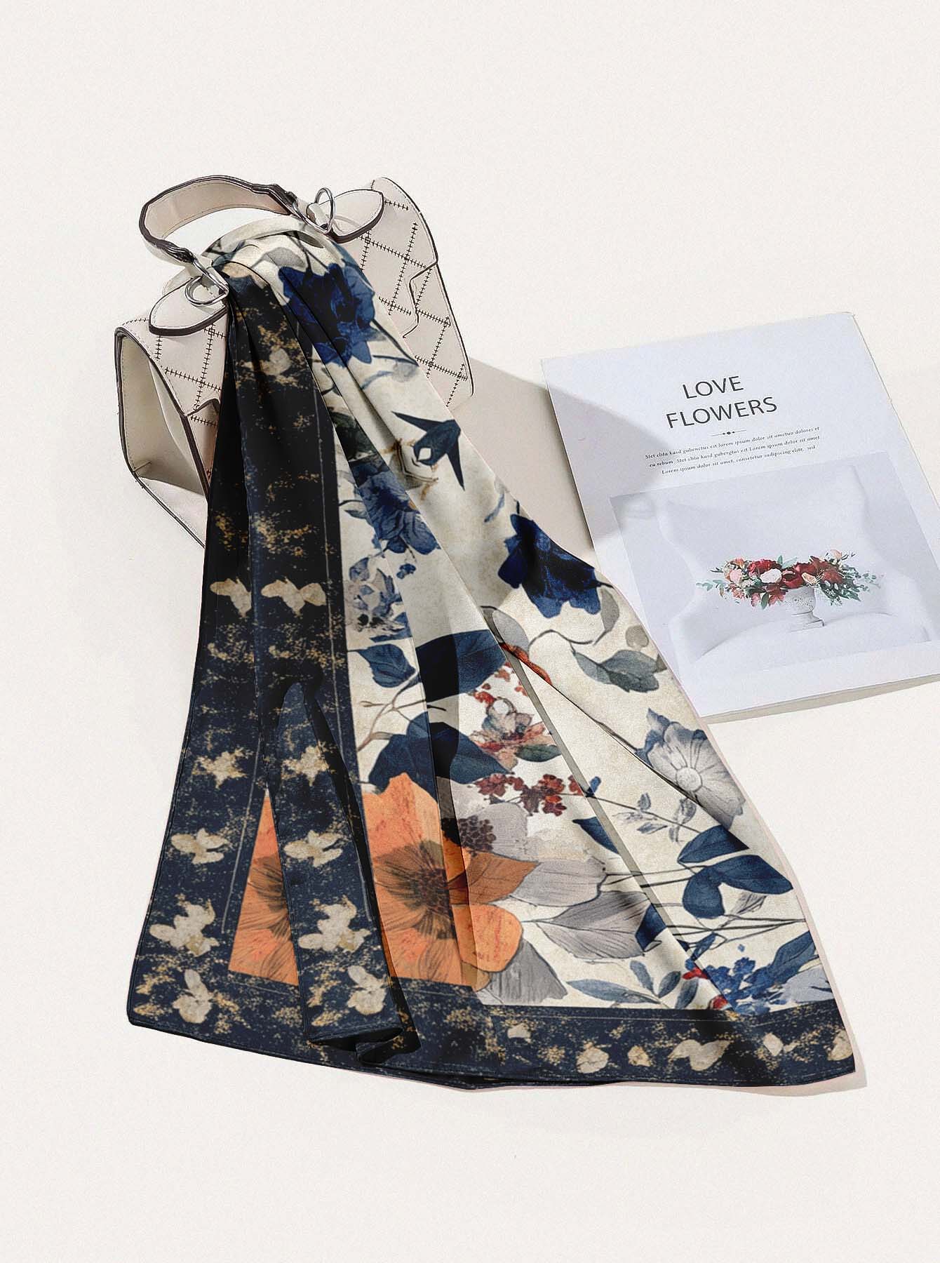 A HARMONIOUS SILK HEAD SCARF A HARMONIOUS SILK HEAD SCARF
