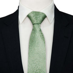 CYPESS GREEN PAISLEY TEXTURE TIE