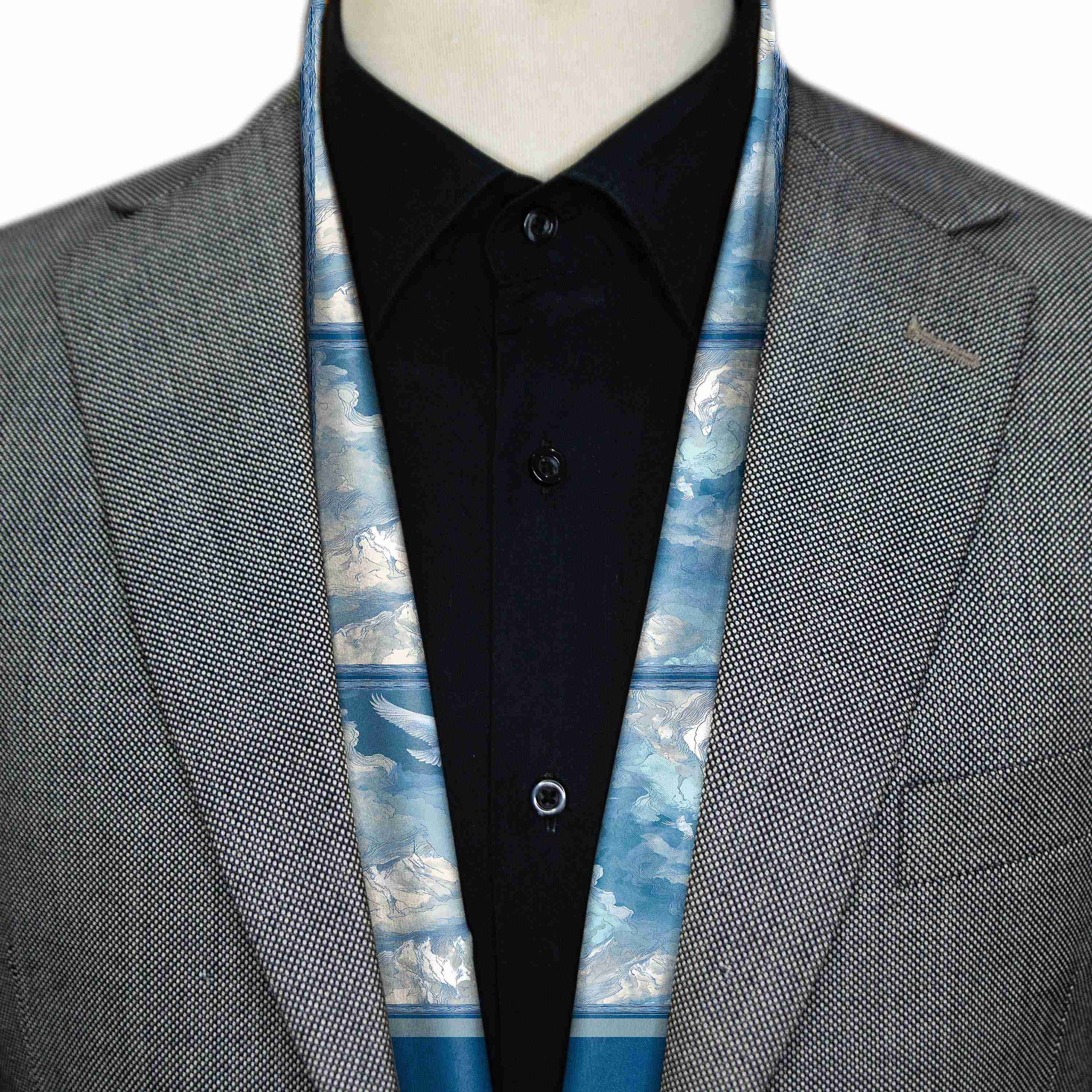 SKYWARD SILK MEN SCARF - PREMIUM COLLECTION SKYWARD SILK MEN SCARF - PREMIUM COLLECTION