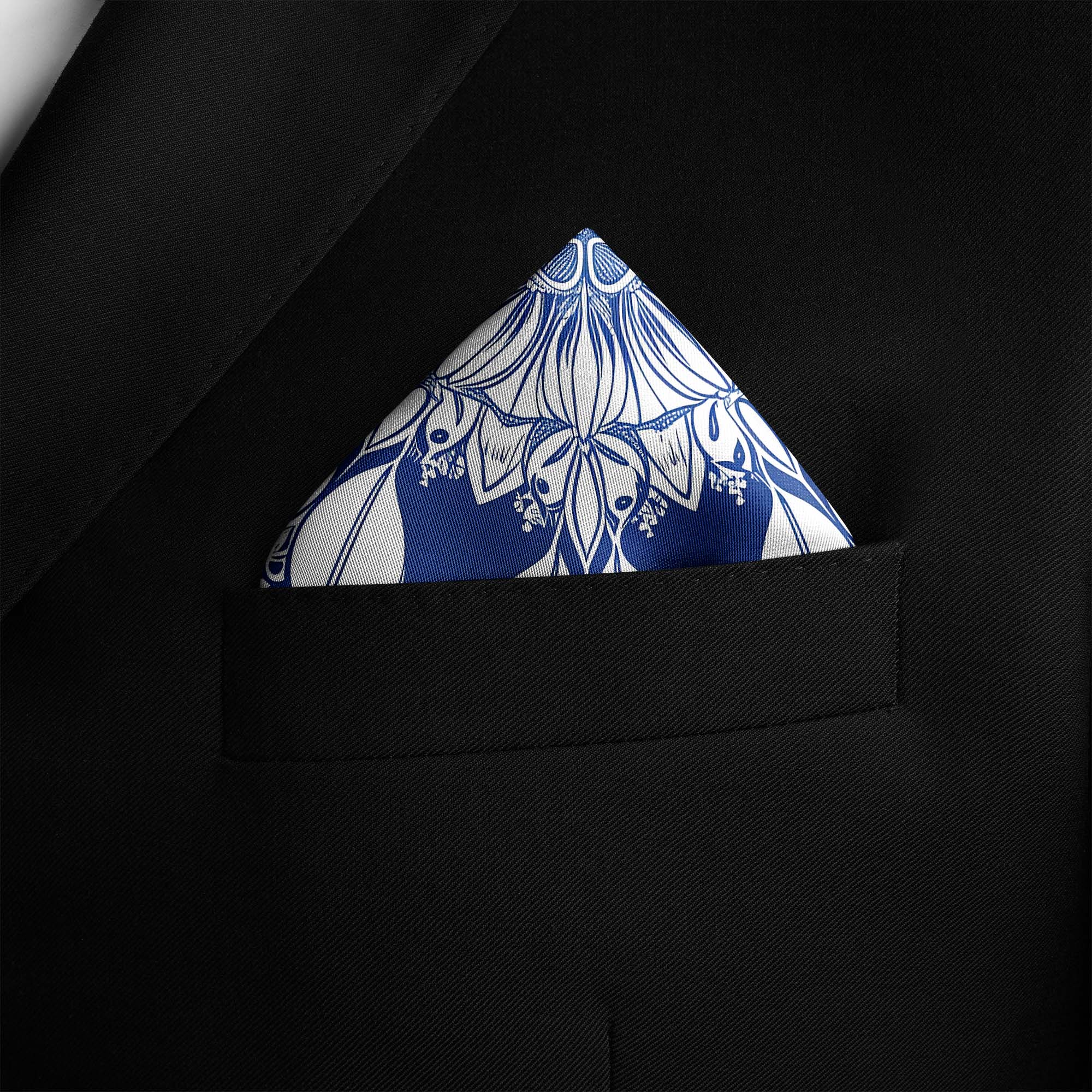 MANDALA VECTOR SILK POCKET SQUARE MANDALA VECTOR SILK POCKET SQUARE