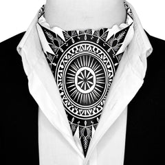 ETHNIC MANDALA  SILK ASCOT AND POCKET SQUARE SET – PREMIUM COLLECTION