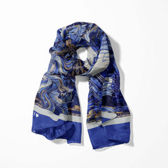 BLUE EYE EAGLE SILK MEN SCARF - PREMIUM COLLECTION