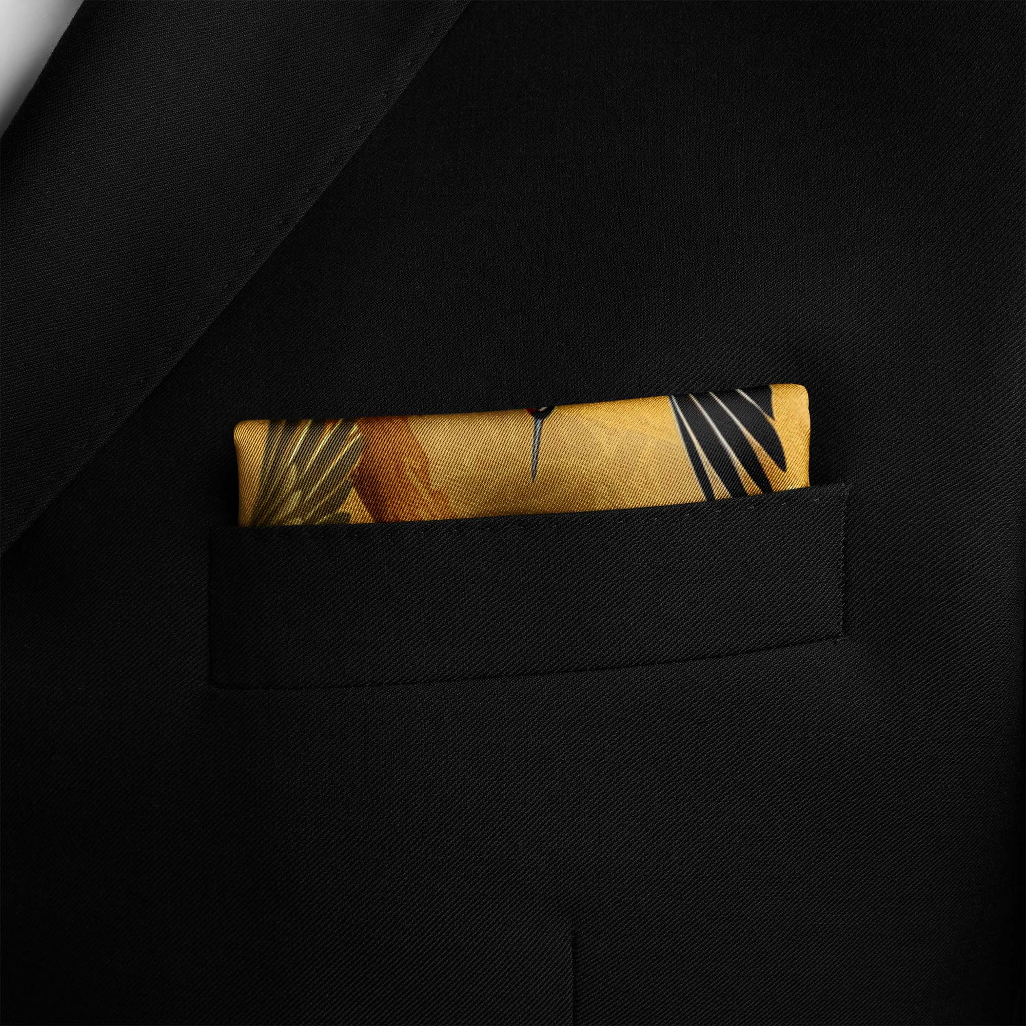 CRANE BIRDS SILK POCKET SQUARE CRANE BIRDS SILK POCKET SQUARE