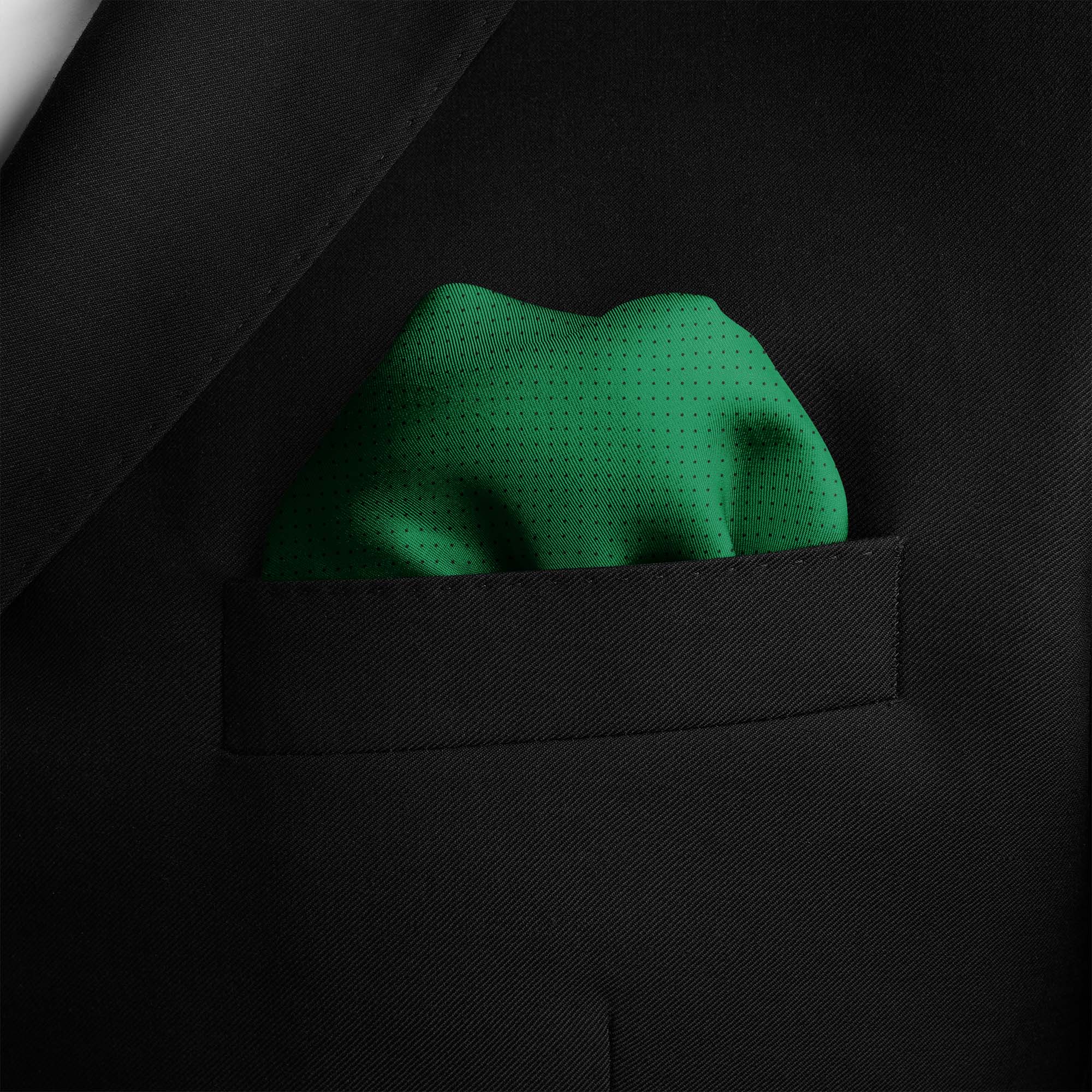 GREEN DOT SILK POCKET SQUARE GREEN DOT SILK POCKET SQUARE