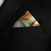 BIRD COLLAGE SILK POCKET SQUARE