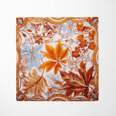 GOLDEN FOLIAGE SILK BANDANA