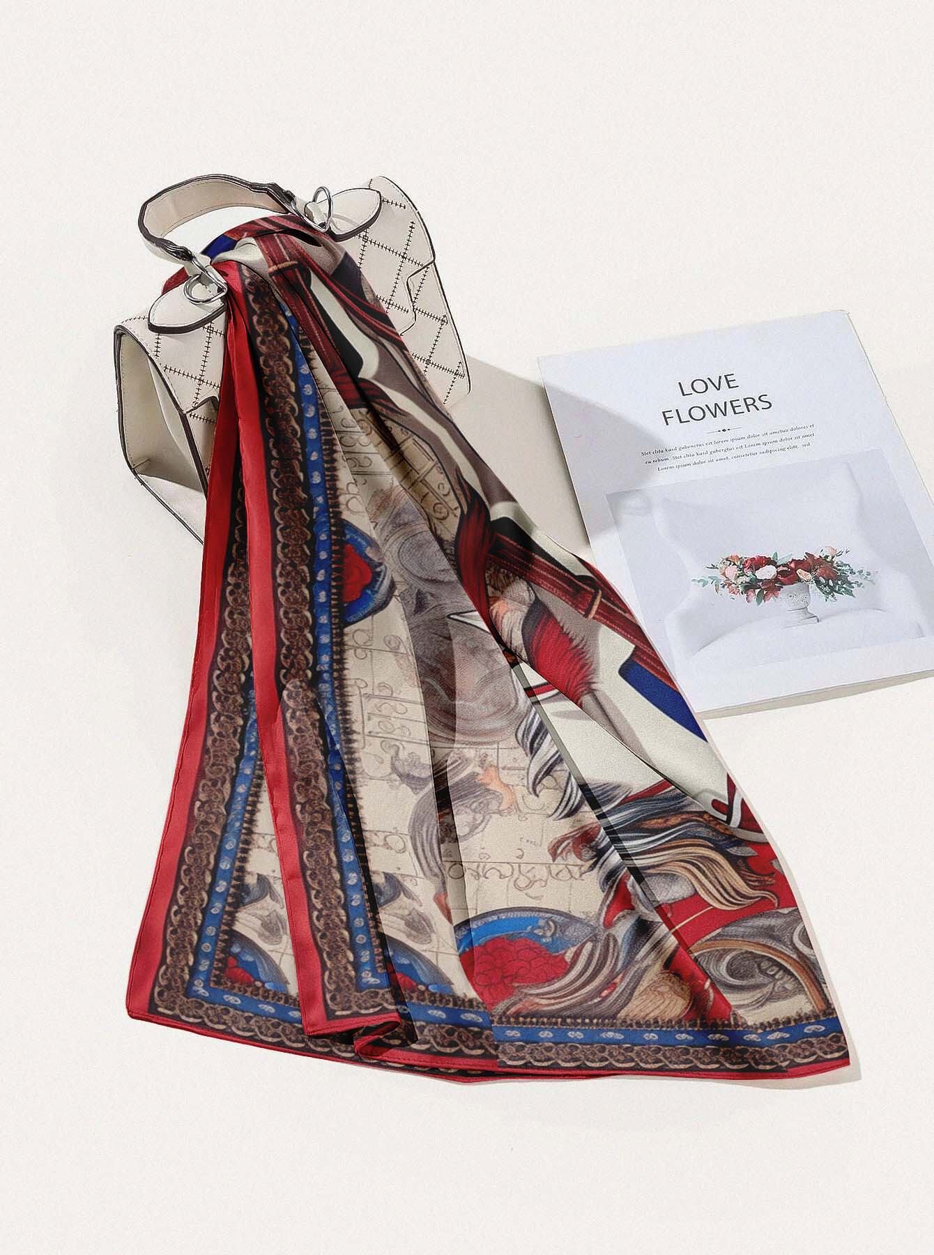 ARAFED HORSE SILK HEAD SCARF ARAFED HORSE SILK HEAD SCARF