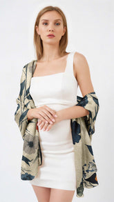 A VIBRANT MANDALA SILK LONG LADIES SCARF