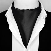 JET BLACK SILK ASCOT – PREMIUM COLLECTION