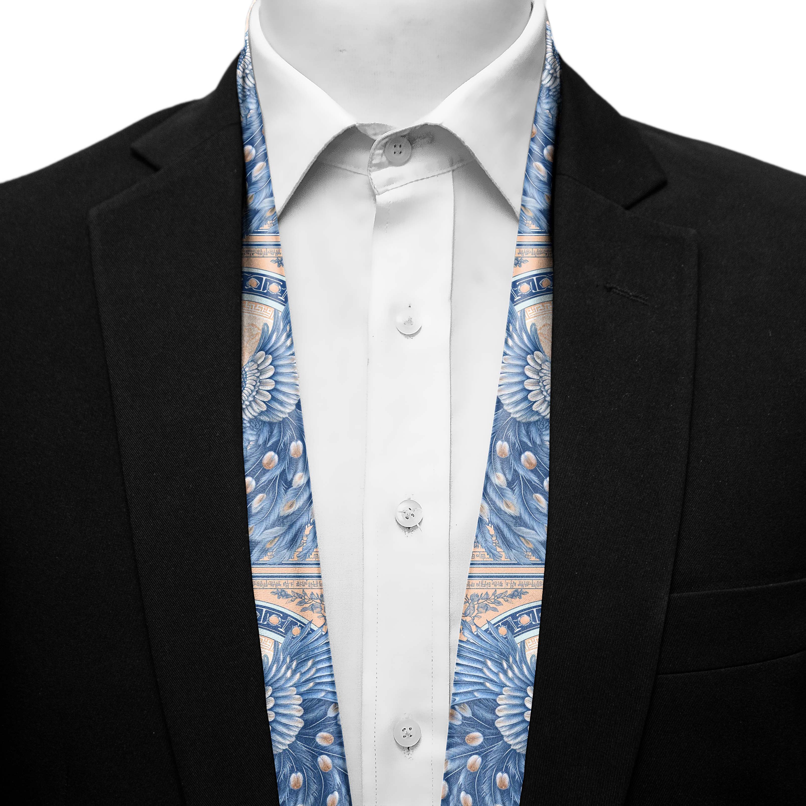 LUXURY CHINOISERIE MEN SCARF - PREMIUM COLLECTION LUXURY CHINOISERIE MEN SCARF - PREMIUM COLLECTION
