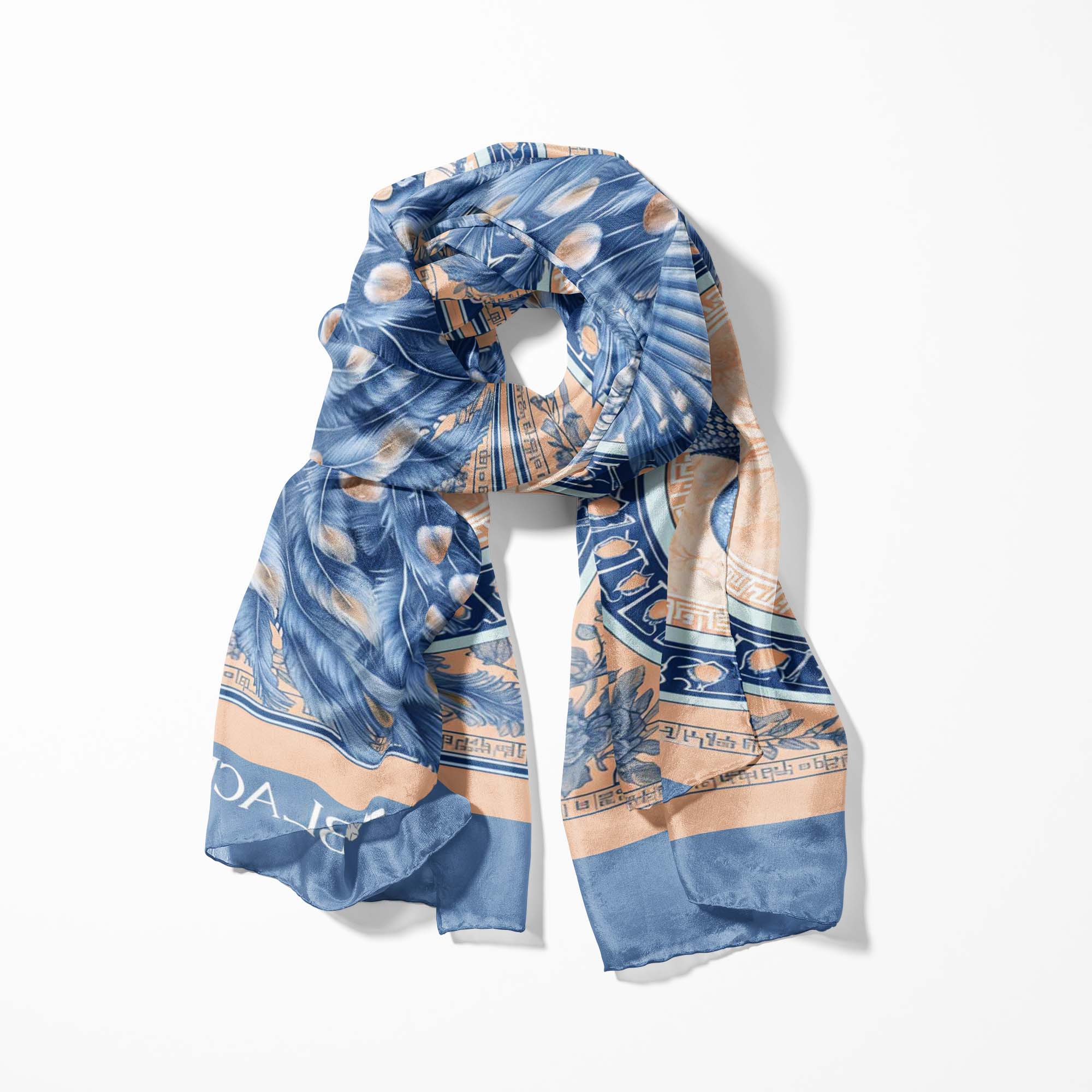 LUXURY CHINOISERIE MEN SCARF AND POCKET SQUARE SET – PREMIUM COLLECTION LUXURY CHINOISERIE MEN SCARF AND POCKET SQUARE SET – PREMIUM COLLECTION
