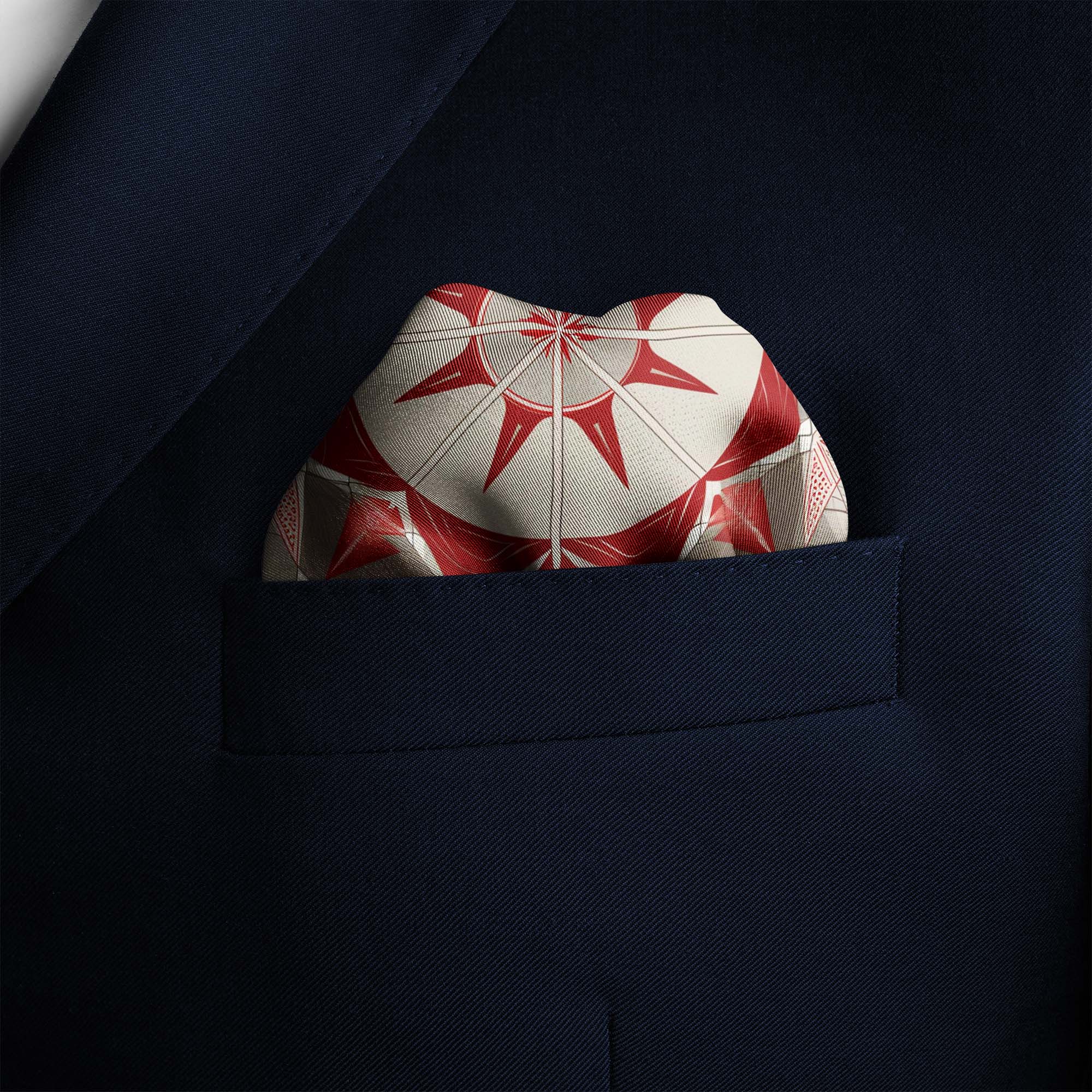 BEAUTIFUL STAR GEOMETRIC SILK POCKET SQUARE BEAUTIFUL STAR GEOMETRIC SILK POCKET SQUARE