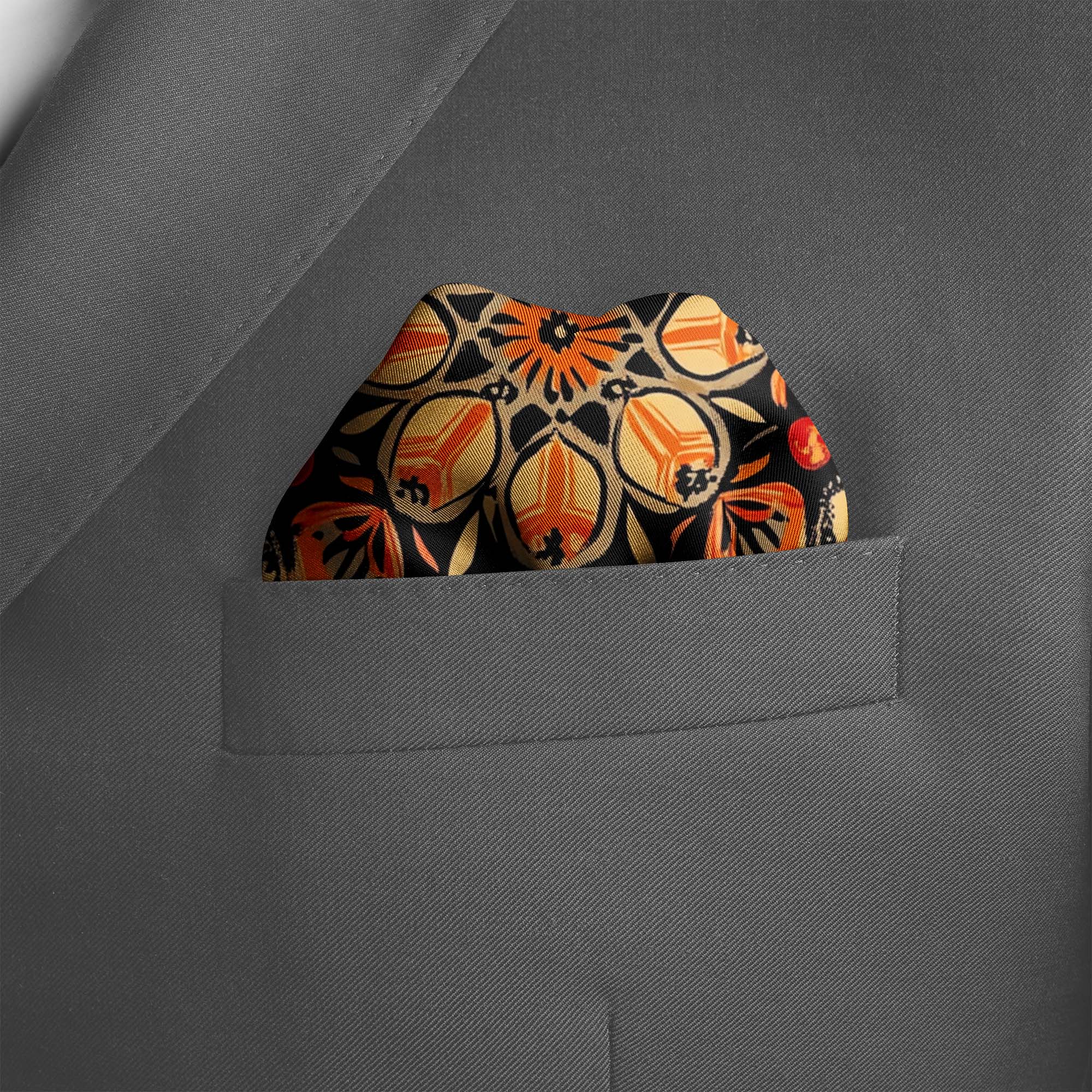 VISUAL INTERACTIVE SILK POCKET SQUARE VISUAL INTERACTIVE SILK POCKET SQUARE