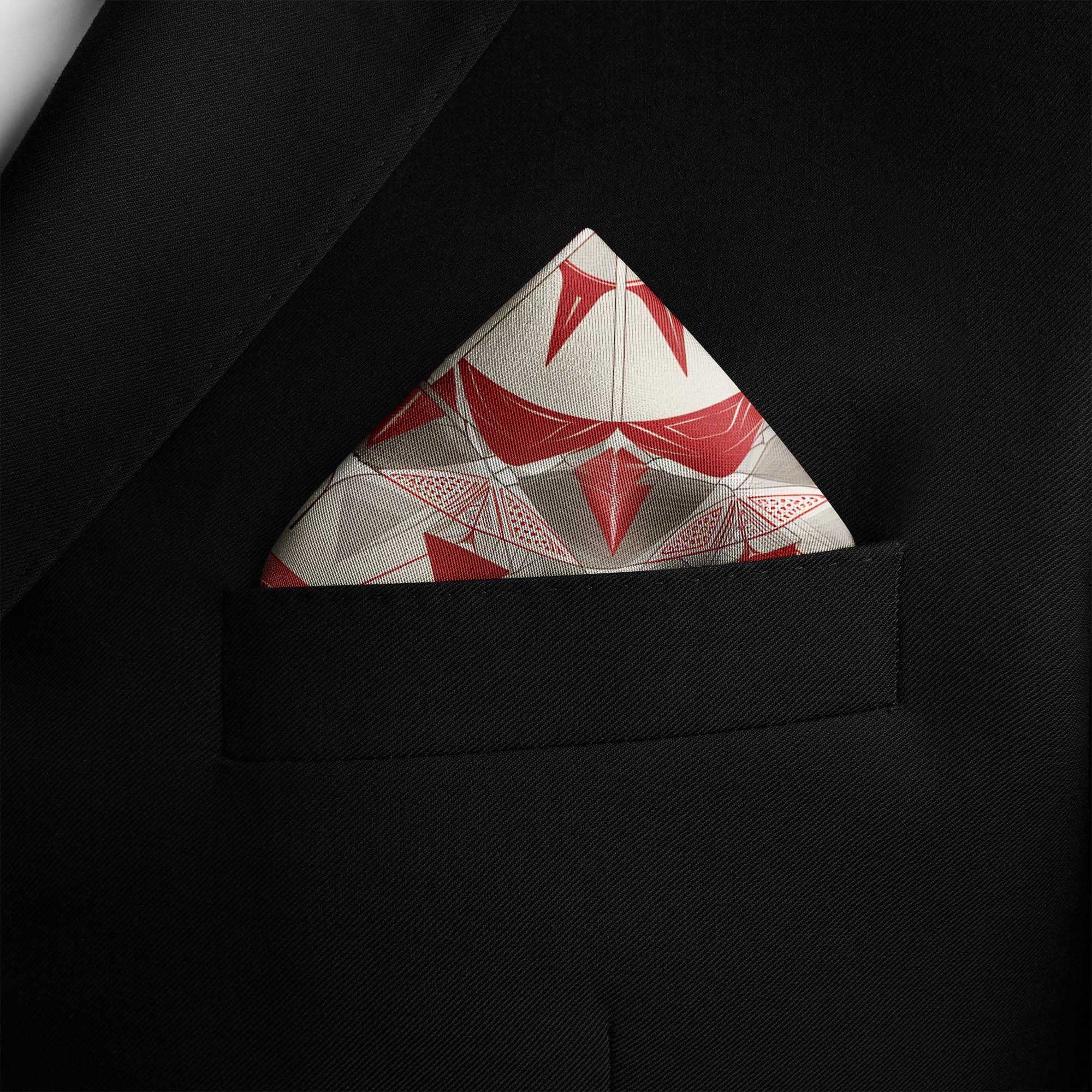 BEAUTIFUL STAR GEOMETRIC SILK POCKET SQUARE BEAUTIFUL STAR GEOMETRIC SILK POCKET SQUARE