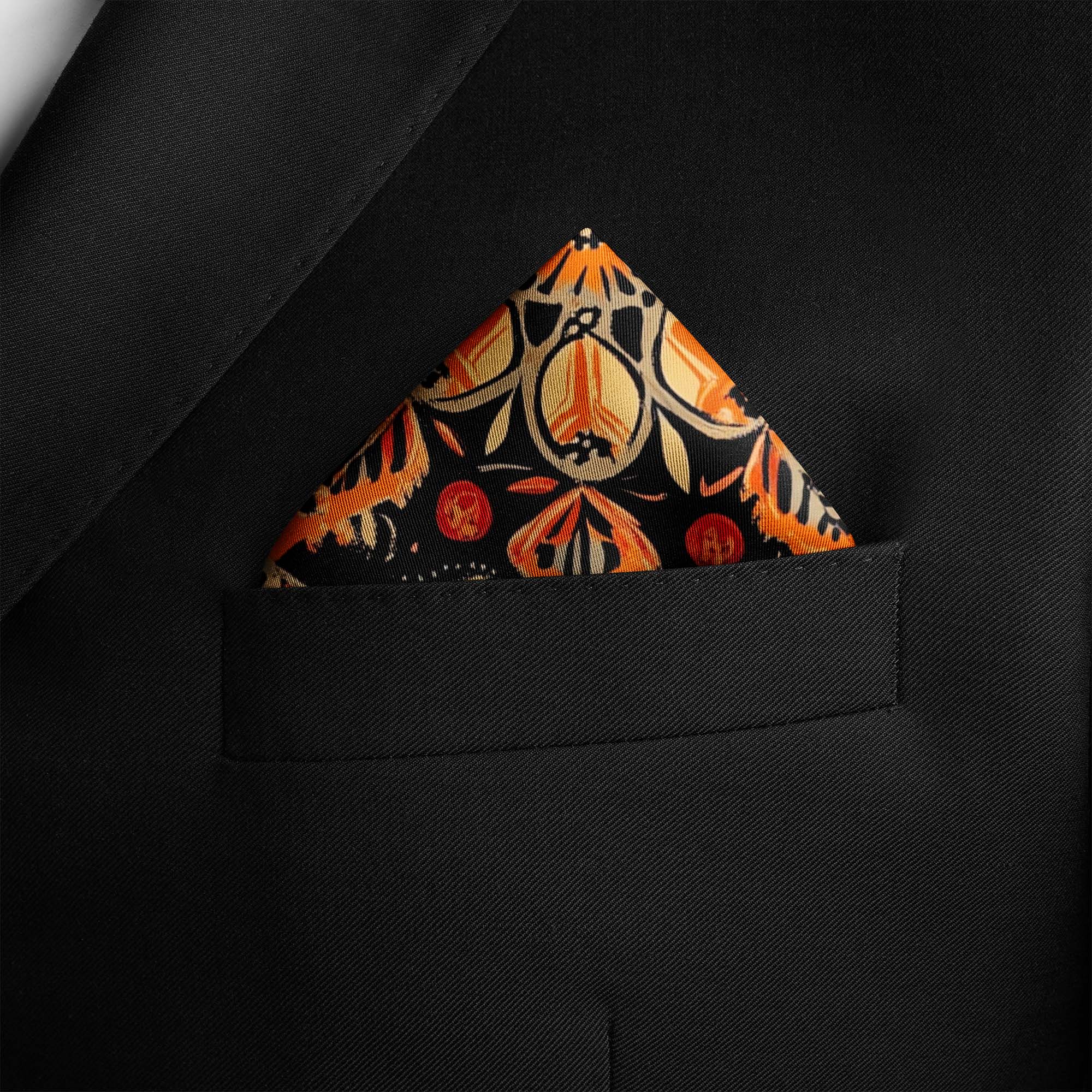 VISUAL INTERACTIVE SILK POCKET SQUARE VISUAL INTERACTIVE SILK POCKET SQUARE