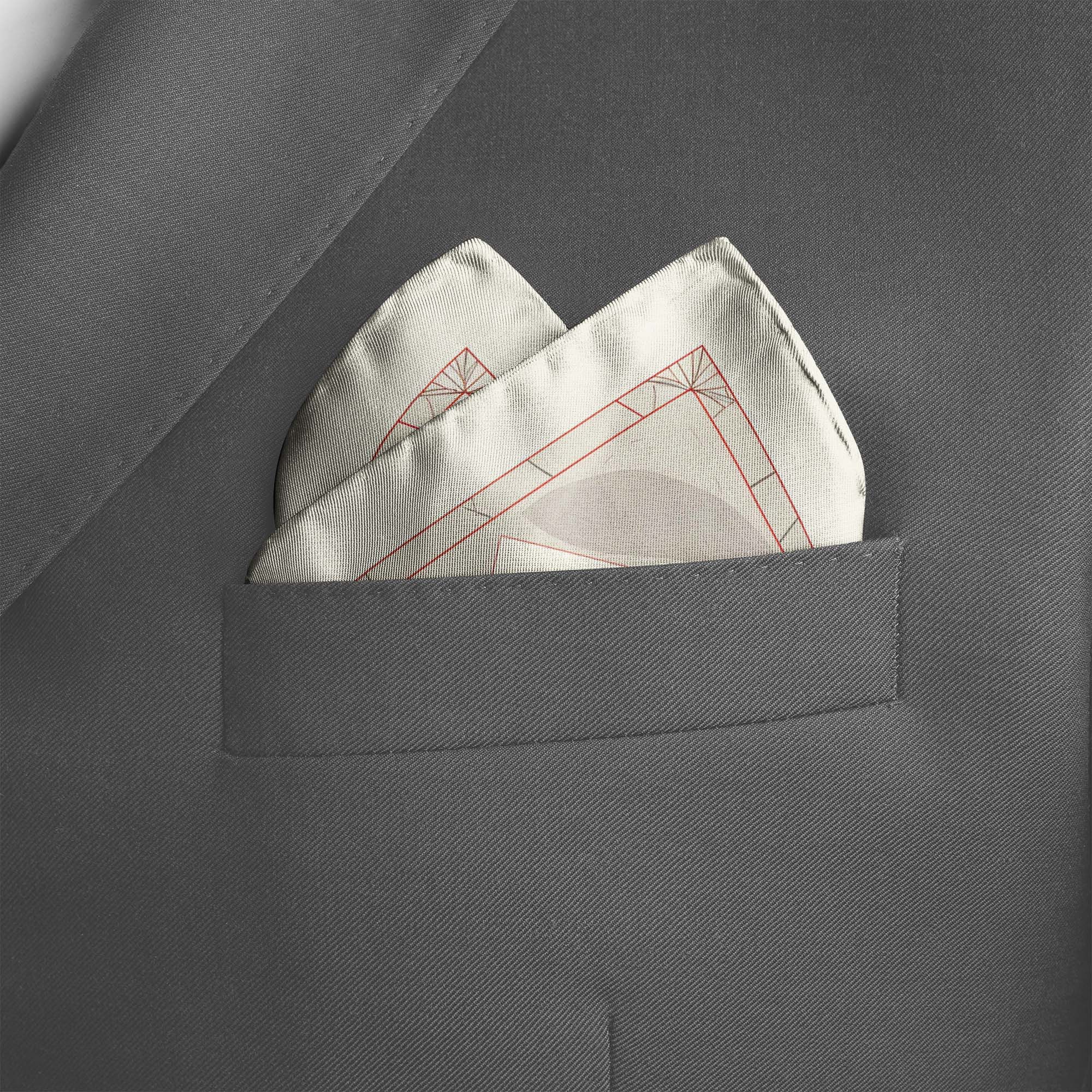 BEAUTIFUL STAR GEOMETRIC SILK POCKET SQUARE BEAUTIFUL STAR GEOMETRIC SILK POCKET SQUARE