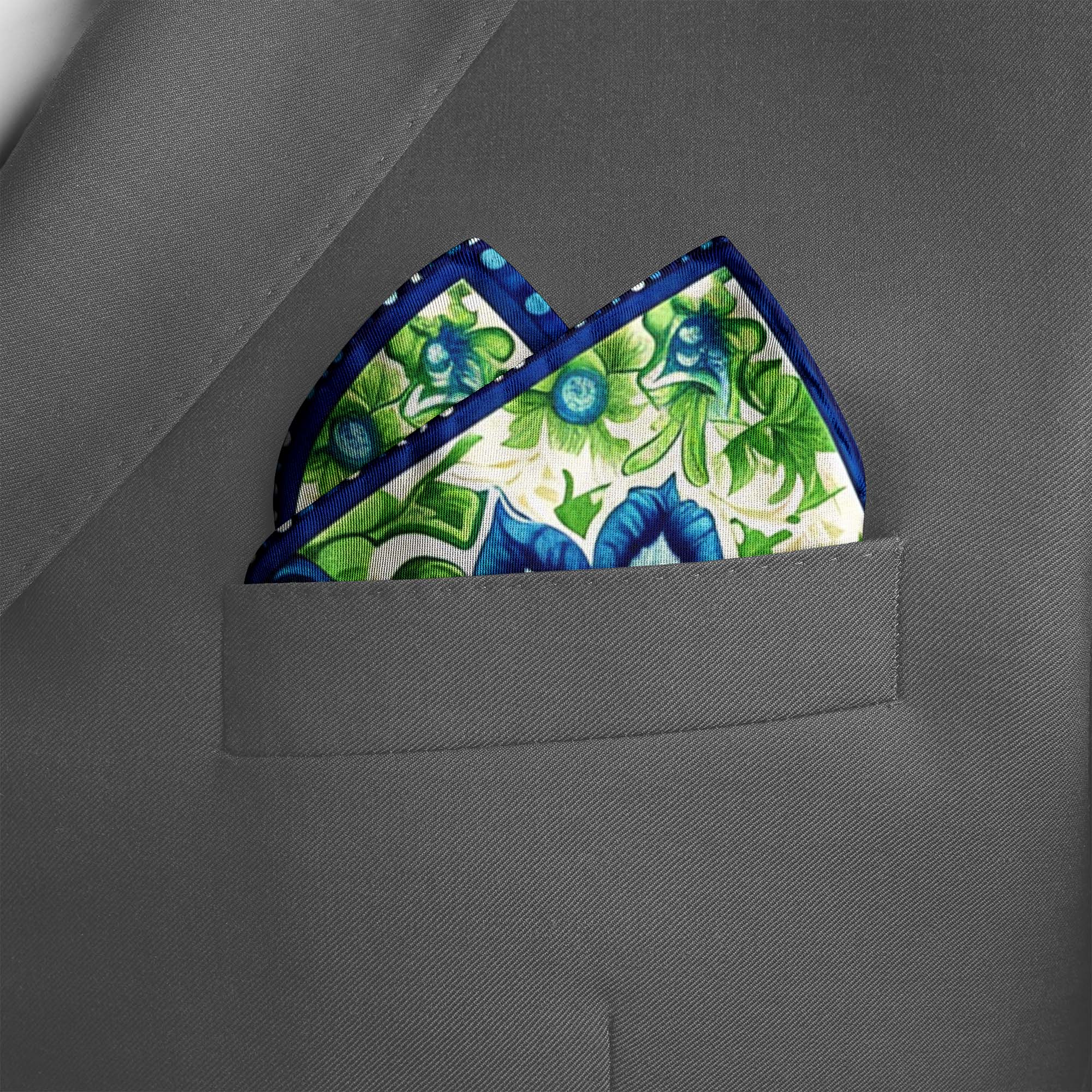ELEGANT ABSTRCT FLORAL SILK POCKET SQUARE ELEGANT ABSTRCT FLORAL SILK POCKET SQUARE
