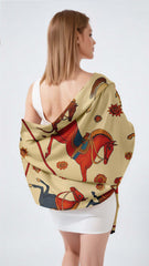 EQUESTRIAN PARADE SILK LONG LADIES SCARF