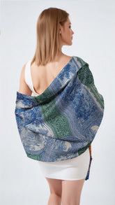 REGAL ETCHINGS SILK LONG LADIES SCARF