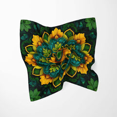 A VIBRANT MANDALA SILK BANDANA