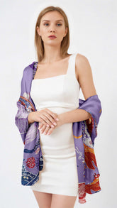 AQUARIA SILK LONG LADIES SCARF