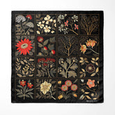 ORGANIC DARK FLORAL SILK ASCOT – PREMIUM COLLECTION