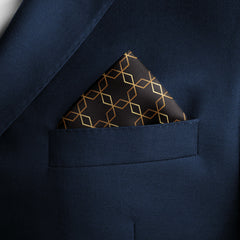 BURBERRY CHOCOLATE SILK POCKET SQUARE