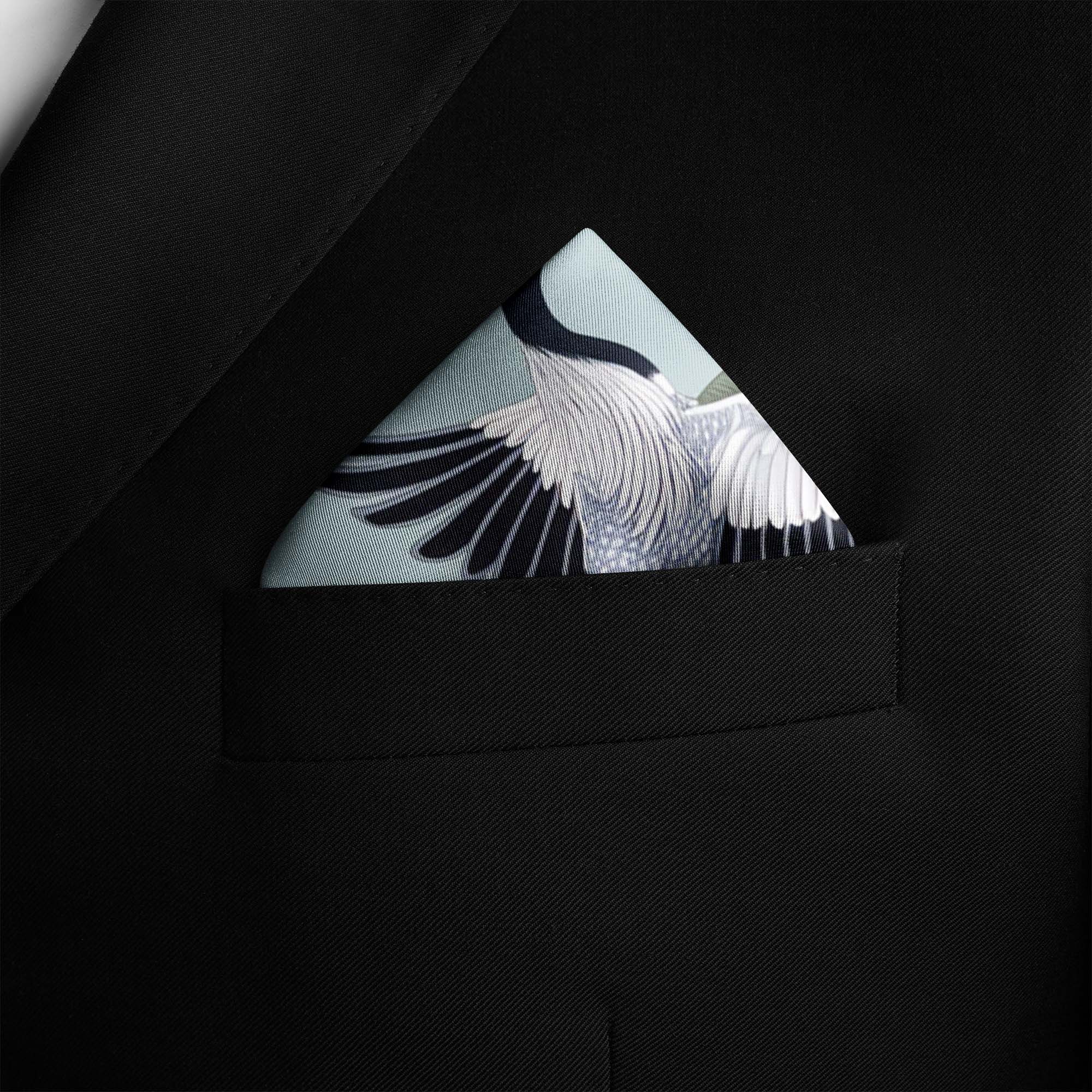 DANCING CRENIES SILK POCKET SQUARE DANCING CRENIES SILK POCKET SQUARE