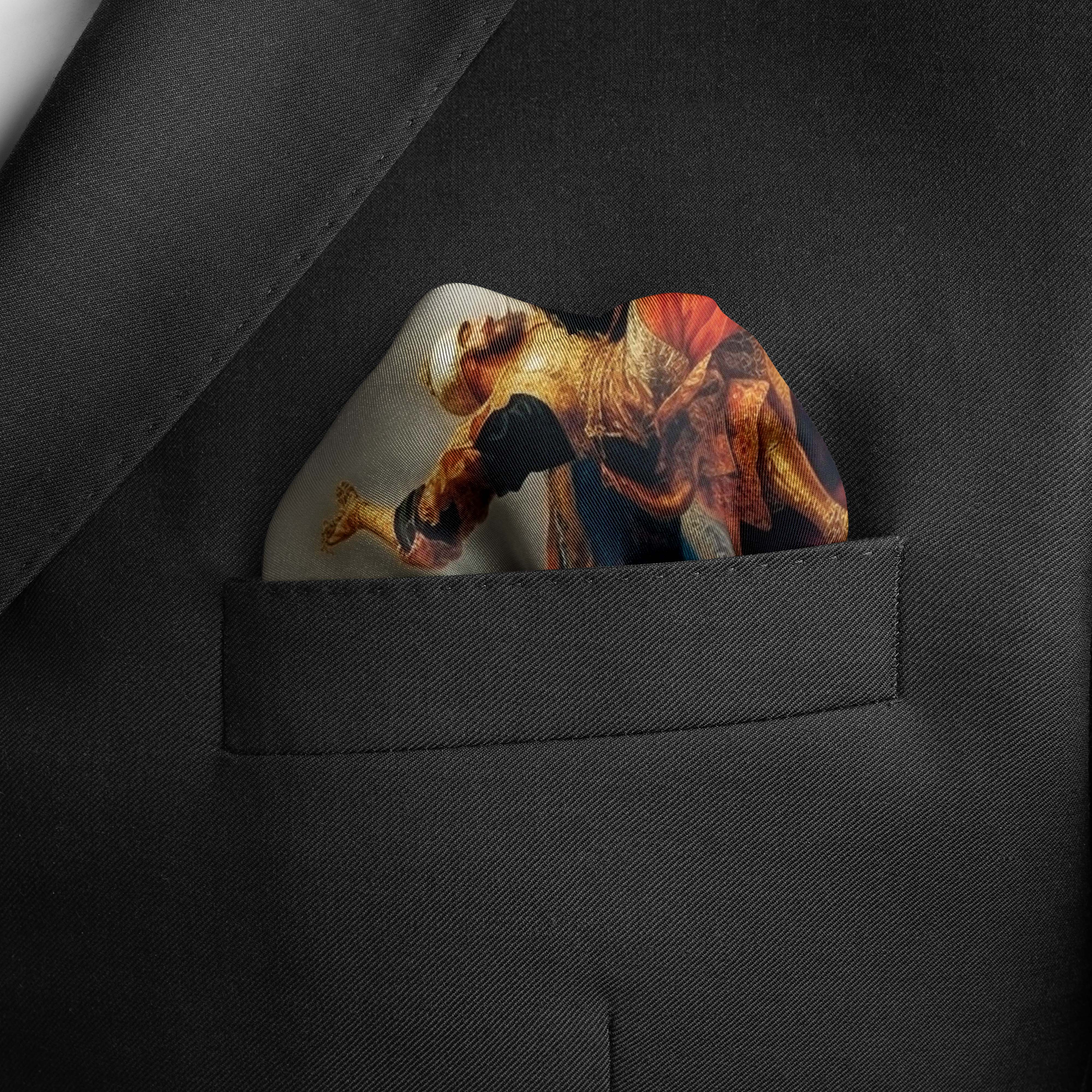 TURKIC ORIGIN SILK POCKET SQUARE TURKIC ORIGIN SILK POCKET SQUARE