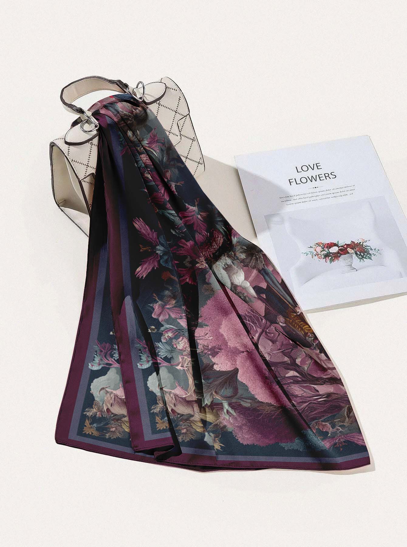 ENCHANTED PARADE SILK HEAD SCARF ENCHANTED PARADE SILK HEAD SCARF